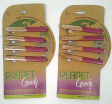 Planet Goody Hair Bobby Pins 2.75” Recycled Material 2 Pack Of 4 , Plant... - £10.24 GBP