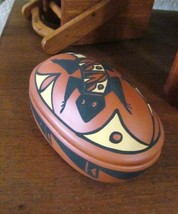 SKEETER VAIL NAVAJO Lidded SIGNED POTTERY Storage Jewelry Trinket Box 5&quot;... - £62.64 GBP