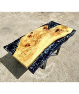 Foggy Grayepoxy table Walnut Wood Epoxy Resin Dining Table - Custom Design - $224.68+