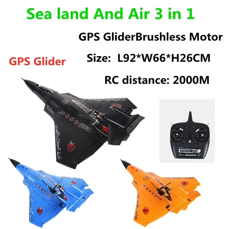 Sea land air 3 in 1 rc planes for adults 2 4ghz 6ch 3d stunt rc thumb200