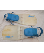 Tusa &quot;Mini&quot; Turquoise &amp; Clear  Dive Fins Adjustable Open Heel Scuba - $24.70