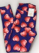 NEW LuLaRoe Tall &amp; Curvy (12-18) TC Purple Background Hearts Valentine L... - $19.79