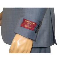 Men Suit BERLUSCONI Turkey 100% Italian Wool Super 180's 3pc Vested #Ber4 Navy image 7