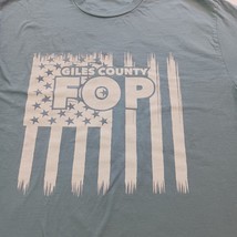 Port & Company GILES COUNTY FOP Men's Gray Cotton Graphic T-Shirt Long Sleeve L image 4