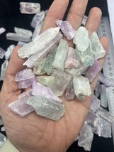 855grams multicolor terminated crystals type rough kunzite mineral specimen bulk - £118.68 GBP
