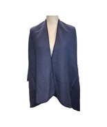 Urban CoCo Poncho Blanket Square Wrap Shawl Wrap Blue Winter Minimalist ... - $18.49