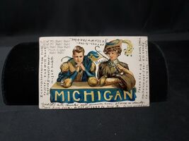 1907 F. Earl Christy College University Girl MICHIGAN FOOTBALL Postcard ... - $49.83