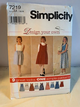 Simplicity Children dress jumper pattern sz 7 to 10 7219 - uncut - £5.93 GBP