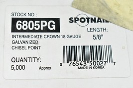 Spotnails 6805PG 5/8&quot; 18 Gauge Staples 5000ct - £27.26 GBP
