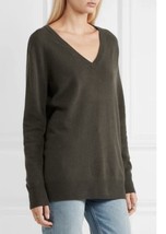 Equipment Asher Oversized Cashmere Sweater Small Green V Neck Revolve Wo... - $44.99