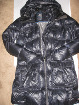 7 Pockets- Hooded New Puffer Down Columbia Coat, Black Siz Large 12- 14- 16 Wome - $89.99