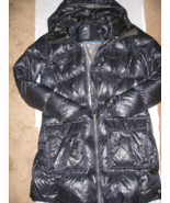7 Pockets- HOODED NEW PUFFER DOWN COLUMBIA coat, black siz Large 12- 14-... - £70.61 GBP