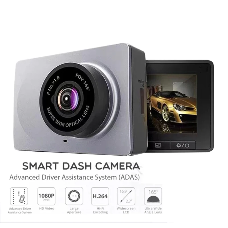 for YI Smart Dash Cam For Car ADAS 2.7 Screen Full HD 1080P Dash Cam with Night - £54.48 GBP+