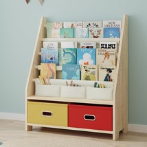 Featuring A Toy Storage Organizer And A 4-Tier Design, This Wooden Kids Book - £60.53 GBP