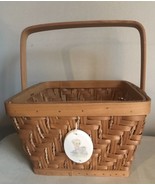 Precious Moments Woven Basket Dbl Handle Ceramic Image Collectors Club 2... - €33,60 EUR