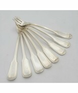 1847 Rogers IS Silver Plate Flatware Cocktail Fork Threaded Set of 8 Rar... - $68.56 CAD