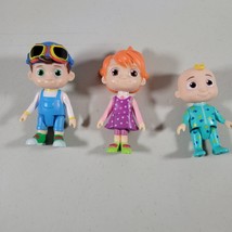 Cocomelon Toy Figure Lot Boy in Pajamas, Tom Tom, Yo Yo Size 2.75&quot; to 3&quot; Tall - £12.75 GBP