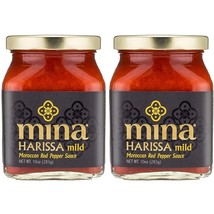 Mina Harissa Mild Moroccan Red Pepper Sauce, 2-Pack 10 Oz Jars - £24.49 GBP