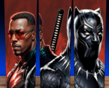 Blade and Black Panther Comic Book Heroes Cup Mug Tumbler 20oz - $19.75