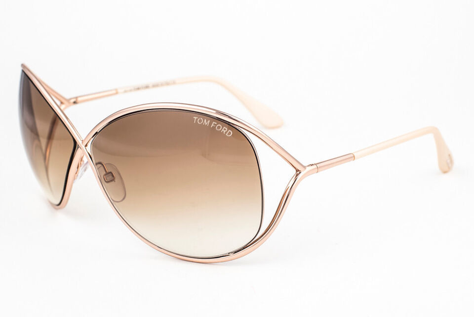 Tom Ford MIRANDA 130 28F Rose Gold Ivory / Brown Gradient Sunglasses TF130 28F