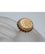 22K Gold 1929 $2.50 Quarter Eagle Indian Head Coin on 14K Filigree Ring ... - £994.62 GBP