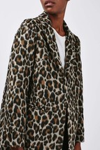 Topshop Leopard Print Car Coat Sz 2 - $81.77