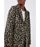 Topshop Leopard Print Car Coat Sz 2 - $111.83 CAD