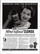 Clorox Ultra cleanser print ad 1940 orig vintage retro home decor art cleaning - £21.51 GBP