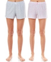 Roudelain Womens 2-Pack Printed Sleep Shorts Medium Wild Kitty/True Stripe - £19.61 GBP