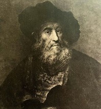 Rembrandt 1944 Portrait Of A Rabbi Gravure Style Phaidon Art Print DWU10 - £79.92 GBP