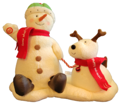 Hallmark Animated Jingle Pals Singing Snowman Dog Snow What Fun See Video - £31.96 GBP
