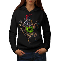Wellcoda Funny Raccoon Cute Womens Hoodie, Animal Casual Hooded Sweatshirt - $36.82