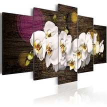 Tiptophomedecor Stretched Canvas Floral Art - Like A White Cloud - 5 Pieces - St - £71.92 GBP+