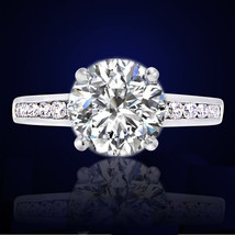1.91CT Gorgeous Vs Solitair Round Lab Diamond Engagement Ring 18K Solid Wg - £2,373.29 GBP