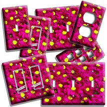 Vibrant Pink Daisy Flowers Light Switch Outlet Wall Plate Floral Shop Room Decor - £14.14 GBP+