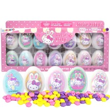 Hello Kitty Plastic Easter Eggs Filled with Assorted Flower Shaped Hard Candies  - £19.84 GBP
