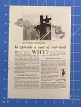 Vtg Print Ad Dutch Boy Red Lead Paint Protecting Steel City Buildings 10&quot; x 6.5&quot; - £10.01 GBP