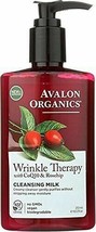 NEW Avalon Organics Wrinkle Therapy with CoQ10 and Roseship Cleansing Milk 8oz - $20.26