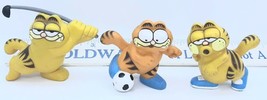 Garfield Vintage Figurines Lot of 3 ~ ( golf, soccer &amp; whistler ) - £7.86 GBP