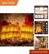 Love-Inspired Light Up Letters with Heart Balloons &amp; LED Glow for Proposals - $44.50