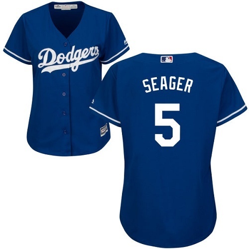 Women Los Angeles Dodgers Number 5 Corey Seager Jersey Baseball MLB Jerseys Blue - $45.99