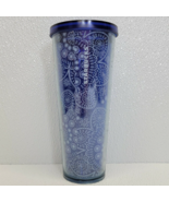 2019 Starbucks Blue &amp; White Floral Succulent Paisley Cold Cup Venti 24oz... - $22.03 CAD