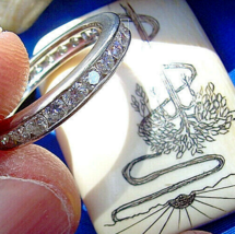 Earth mined Diamond Deco Wedding Band Eternity Anniversary Ring Size 6.25 - £2,635.26 GBP