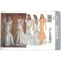 Butterick 3183 Mermaid Wedding Dress Pattern Heart Shaped Cut Out Sz 8-1... - $21.55