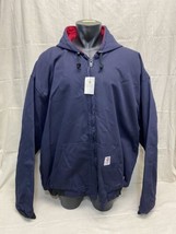 Tyndale FR Jacket Mens 4XL-LN Blue Lined Hooded Amtex Flame Resistant HRC 3 - £57.30 GBP