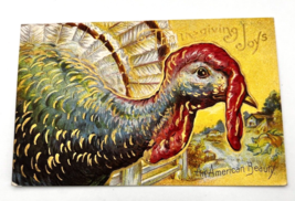 Thanksgiving Joys An American Beauty Turkey  Colorful Postcard Embossed ... - $18.32