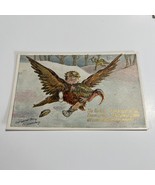 1907 FC Lounsbury Thanksgiving Postcard Boy Tries to Save Turkey from Ax... - $17.99
