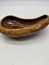 BRUSH USA Pottery Kidney Shape Footed Bowl Vessel Planter  Mid Century  Bonsai - £21.15 GBP