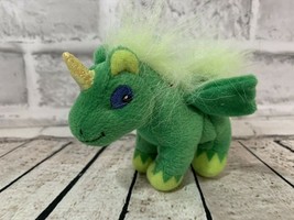 NeoPets McDonald&#39;s 2004 Uni small mini green plush unicorn stuffed toy - $7.27