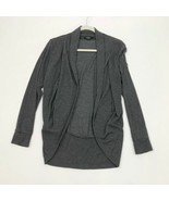 Ambiance Gra Open Front Long Sleeve Gray Cardigan Cocoon Sweater Shawl - $20.36 CAD